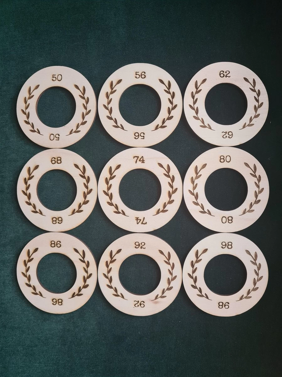 Maathanger | Kastverdelers | Bladeren Set 50 - 98 - Afbeelding 2