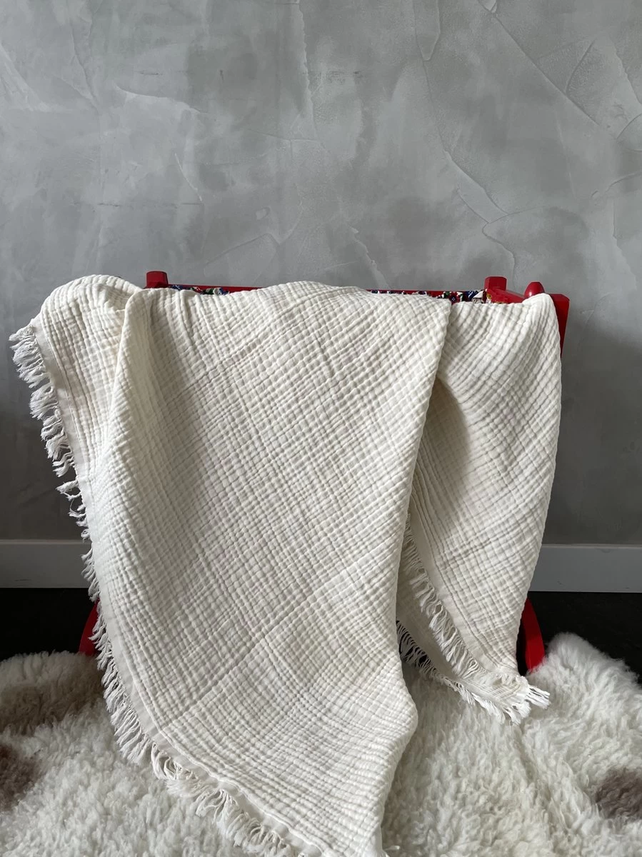 Merkloos Hydrofiele Doek XL 4 Layer Dik Swaddle - Baby Muslin Swaddle - Kraamcadeau - Katoenen Mousseline Baby Deken - Baby Badhanddoek - Afbeelding 3