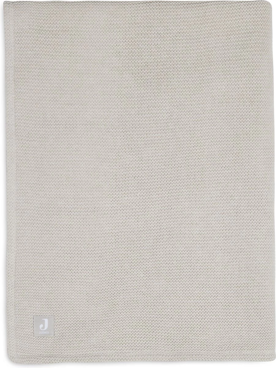 Jollein Baby Deken Wieg 75x100cm Basic Knit - Nougat/Fleece