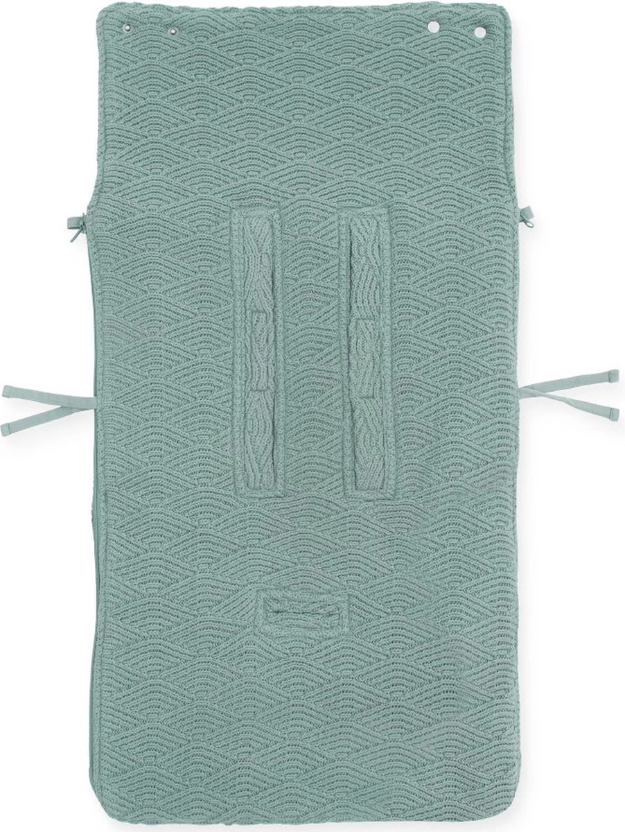 Jollein Voetenzak Voor Autostoel & Kinderwagen - River Knit - Ash Green - Afbeelding 8