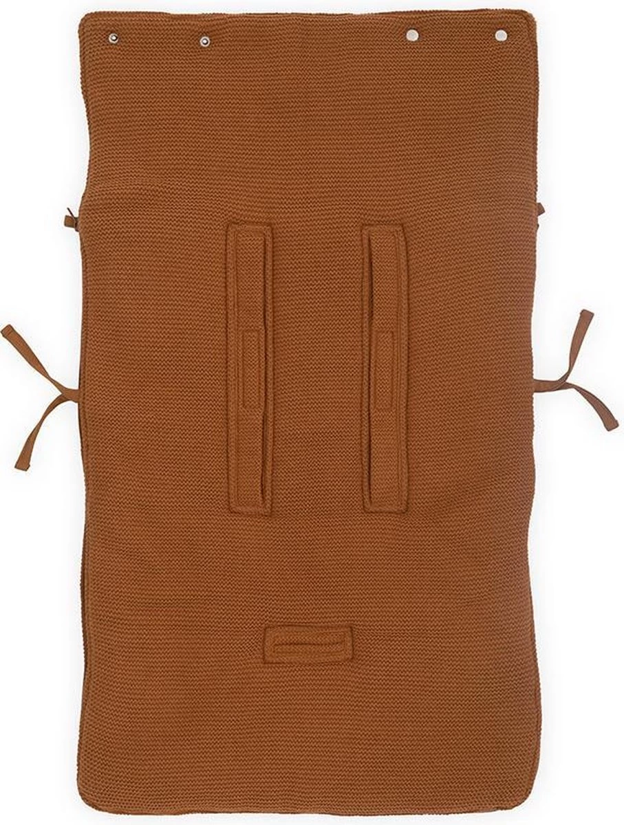 Jollein Voetenzak Voor Autostoel & Kinderwagen - Basic Knit - Caramel - Afbeelding 4