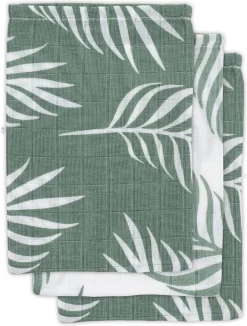 Jollein Baby Hydrofiel Washandje Nature - Ash Green - 3 Stuks