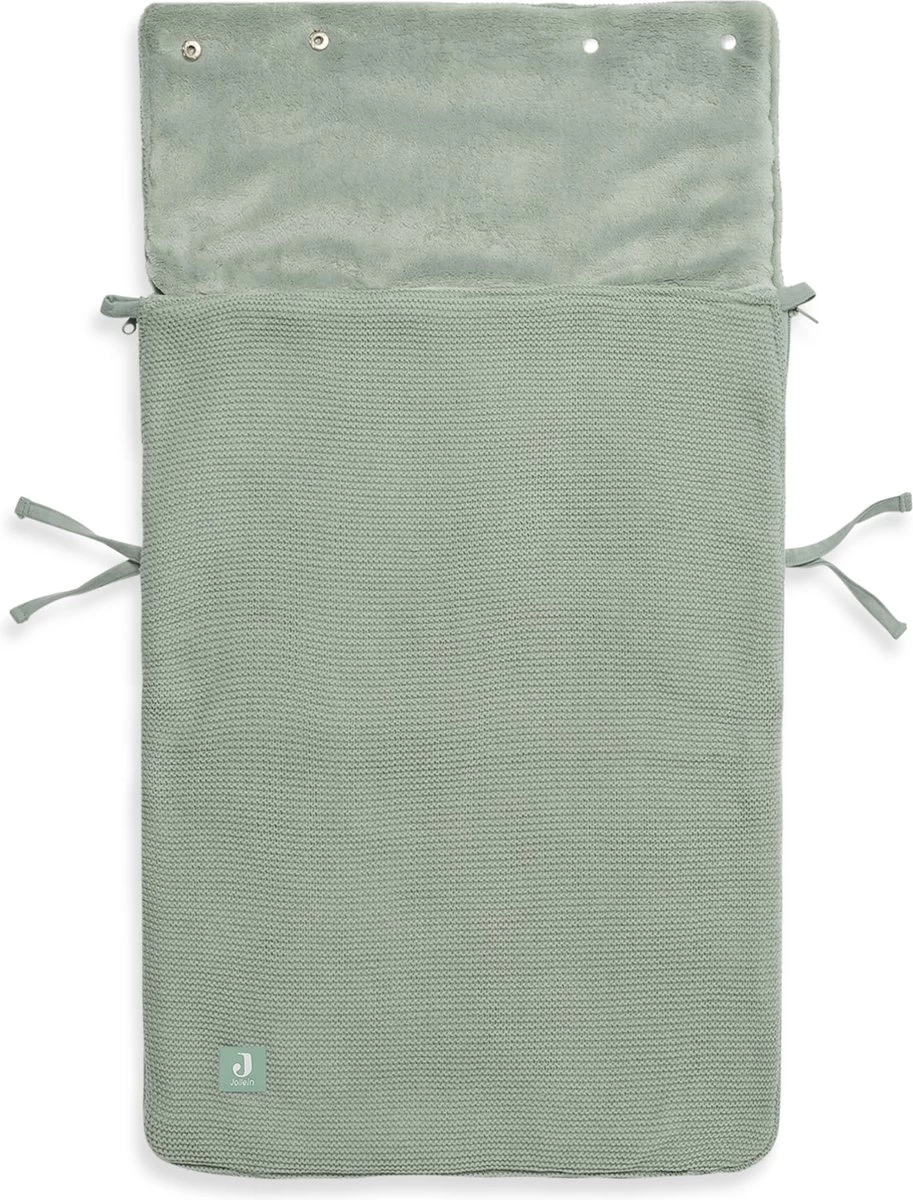 Jollein Voetenzak Voor Autostoel & Kinderwagen - Basic Knit - Forest Green - Afbeelding 4