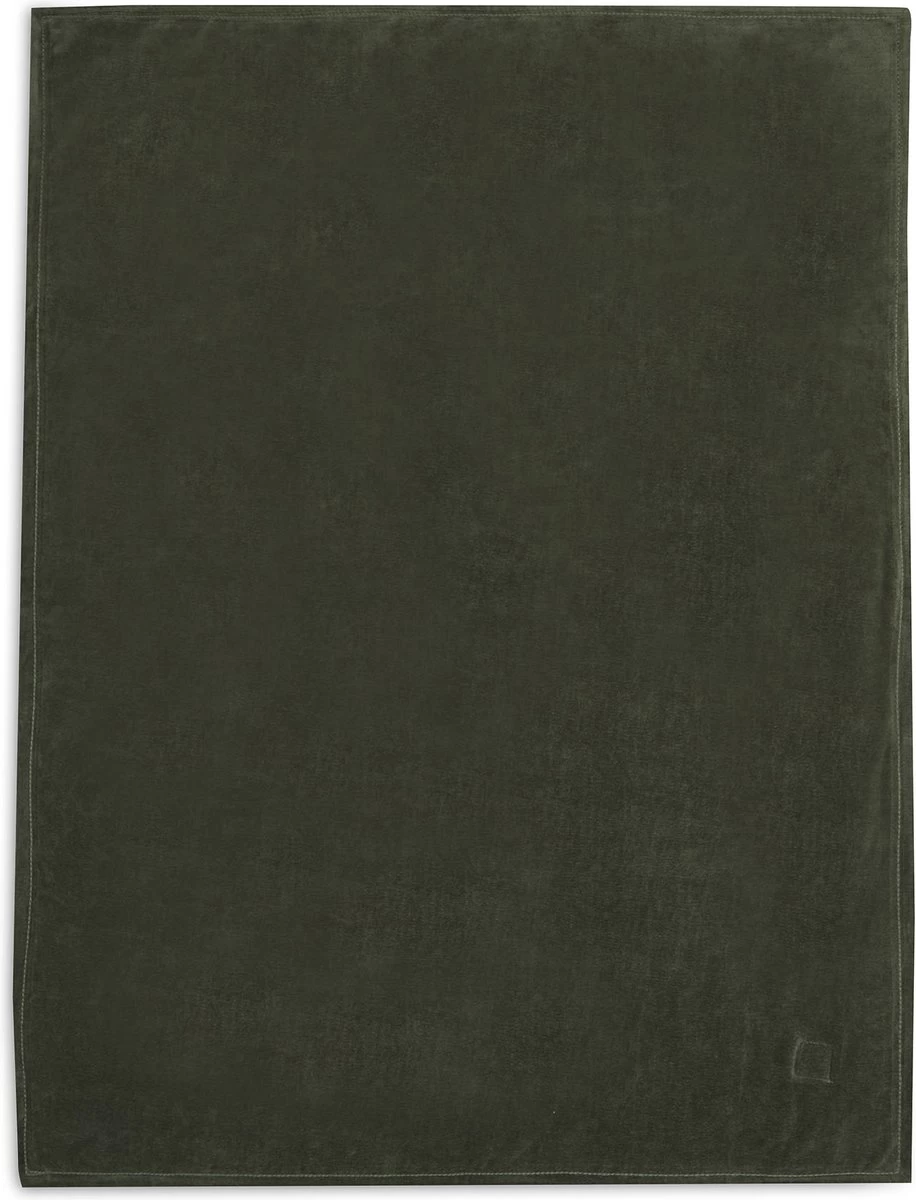 Jollein Baby Deken Wieg Velvet Pure Knit - Leaf Green - GOTS - Afbeelding 4