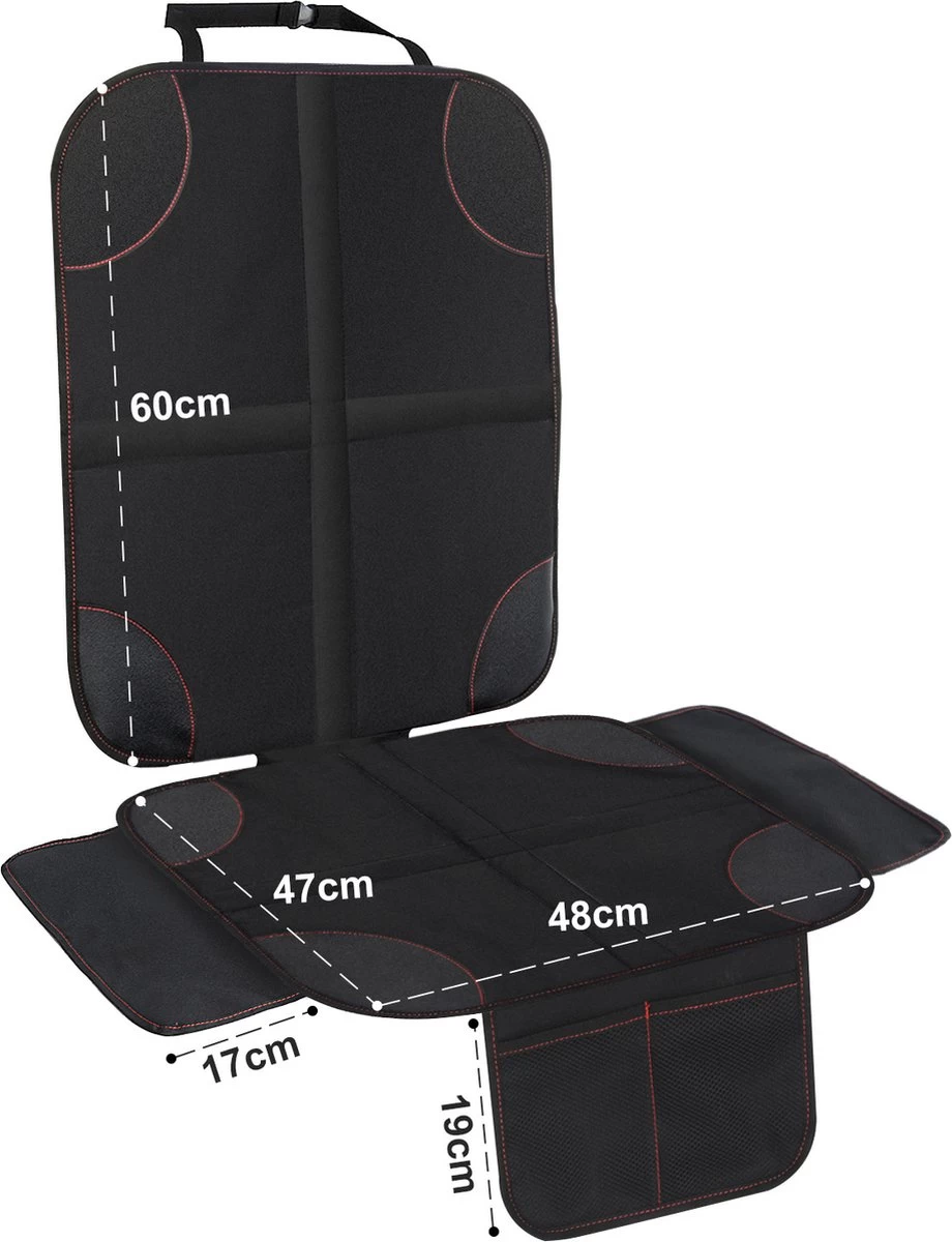 Nixnix - Autostoelhoes - Autostoelbeschermer - Autostoel Beschermer - Zwart - Bescherm Mat - Kinderen