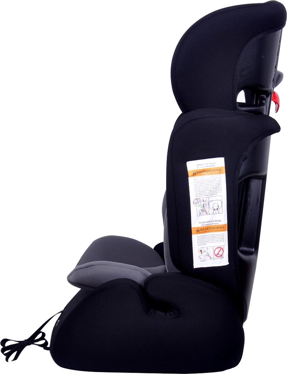 Ding Bas Autostoel - 9 Tot 36 Kg - Grijs - Autostoel Groep 1/2/3 - Afbeelding 3