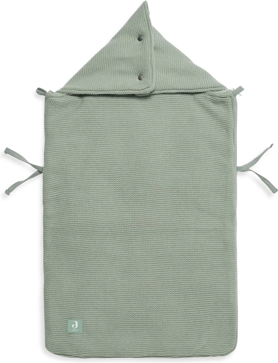 Jollein Voetenzak Voor Autostoel & Kinderwagen - Basic Knit - Forest Green - Afbeelding 8