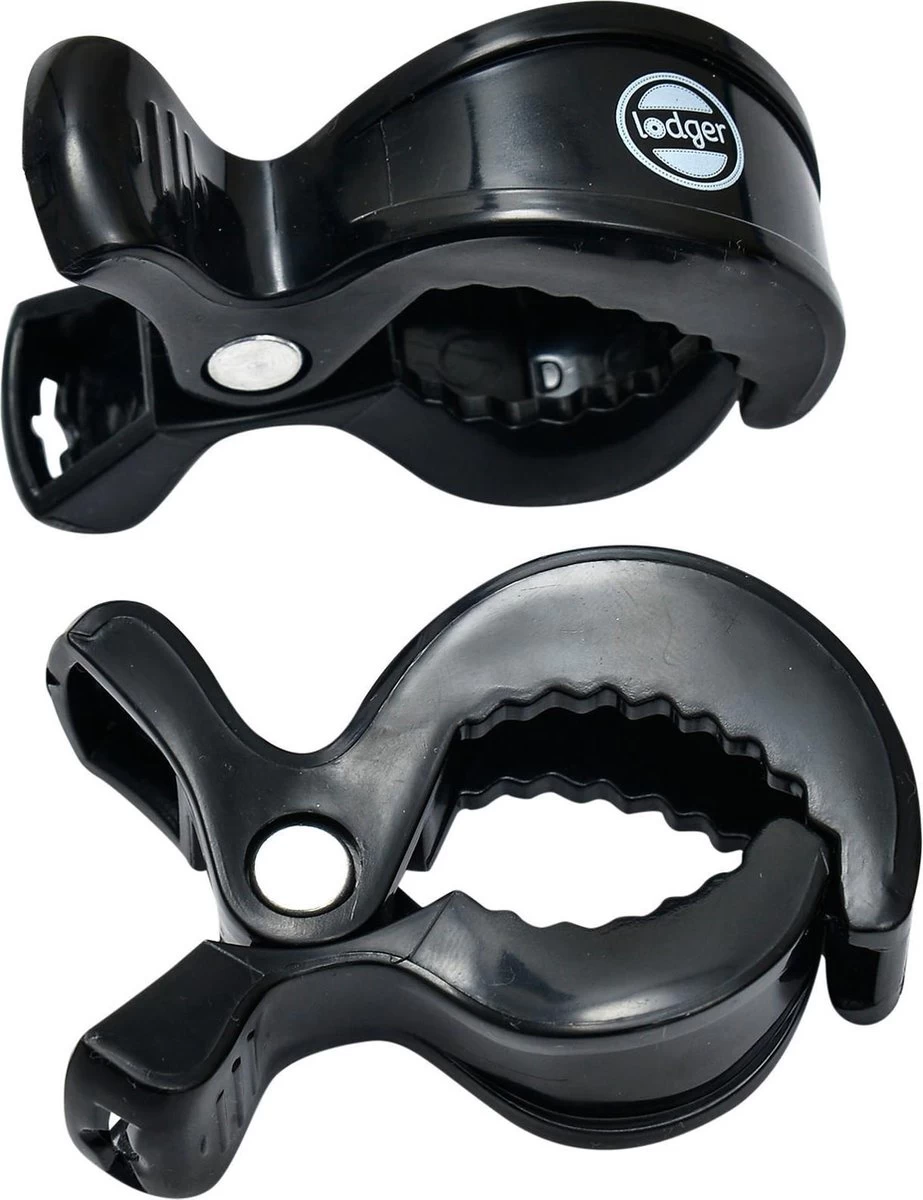 Lodger Kinderwagenaccessoire - Swaddle Clips - Zwart - 2 Stuks