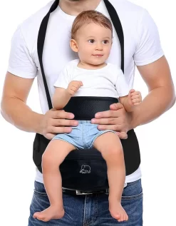 Deryan Pack Light Luxe Heupdrager - Ergonomische Draagzak + Opbergvakjes Zwart