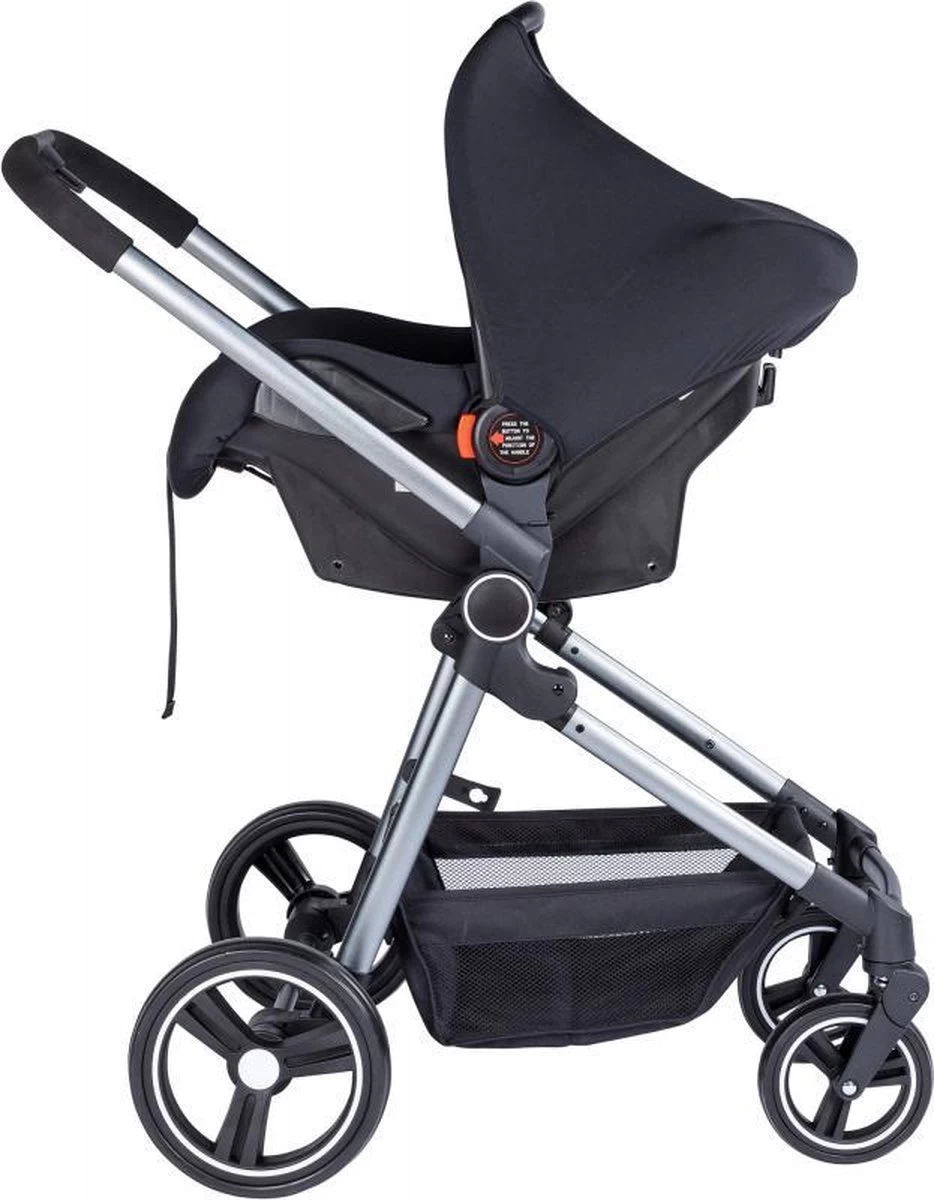 Puck Stroller 3 In 1 Max Zwart Met Frame Antra Incl Autostoel/Adapter/Mamabag - Afbeelding 10