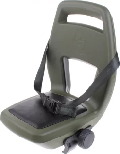 Qibbel 6+ Junior Fietsstoeltje Achter - Legergroen Met Zwart Kussentje