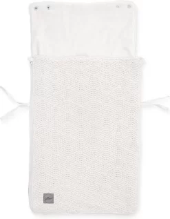 Jollein Voetenzak Voor Autostoel & Kinderwagen - River Knit - Cream White