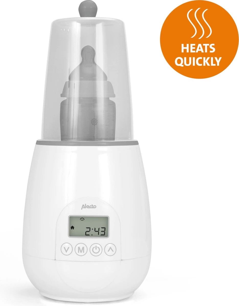 Alecto BW-700 - Snelle Digitale Flessenwarmer 500W Voor Opwarmen, Steriliseren En Ontdooien - Inclusief Stoomkap - Bediening Via Display - Wit - Afbeelding 11