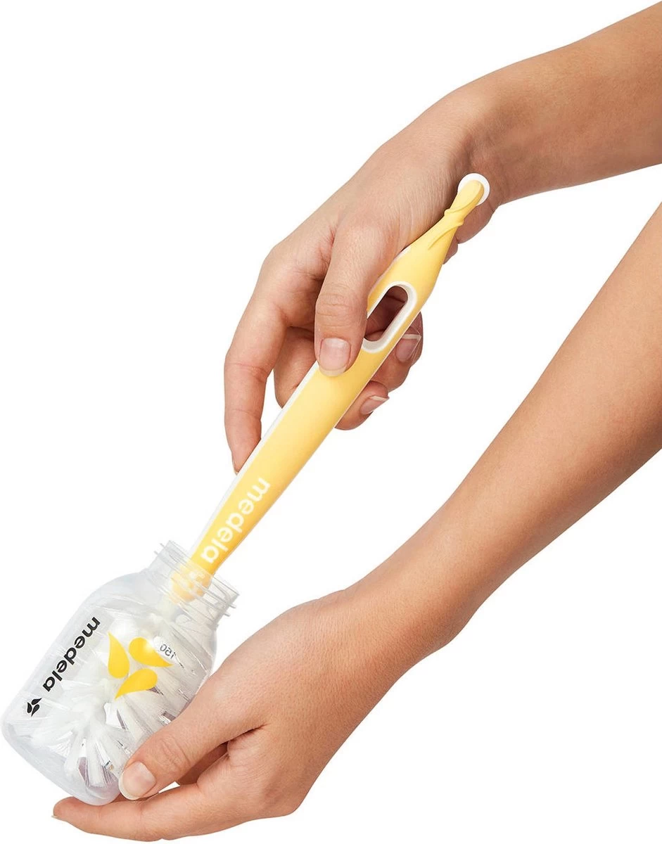 Medela Quick Clean Flessenborstel Met Speenreiniger En Standaard - Flexibele Borstel - Hygiënisch Wegzetten - Afbeelding 7