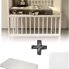 Bebies First Co-sleeper Wieg Wit Set | Inclusief Wiegmatras + Meyco Hoeslaken