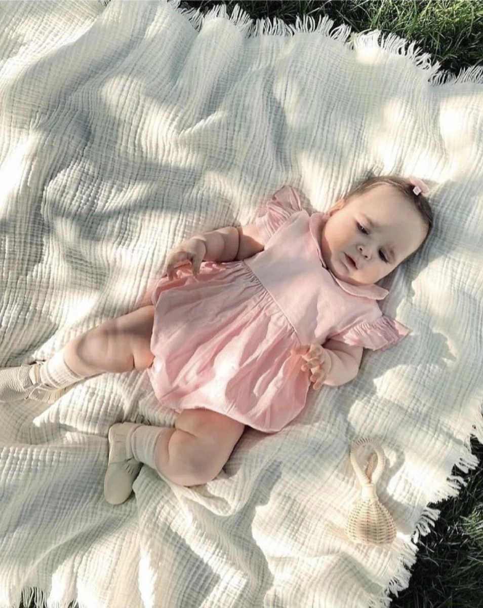 Merkloos Hydrofiele Doek XL 4 Layer Dik Swaddle - Baby Muslin Swaddle - Kraamcadeau - Katoenen Mousseline Baby Deken - Baby Badhanddoek - Afbeelding 4