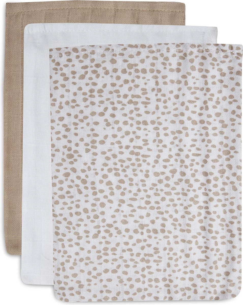 Jollein Baby Washandje Hydrofiel Dotted - 3 Stuks
