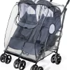 Reer - Regenhoes Tweelingwagen - Regenscherm Voor Dubbele Buggy En Kinderwagen - Hoes Voor Duo Buggy, Duowagen, Duo Kinderwagen - RainCover Twin