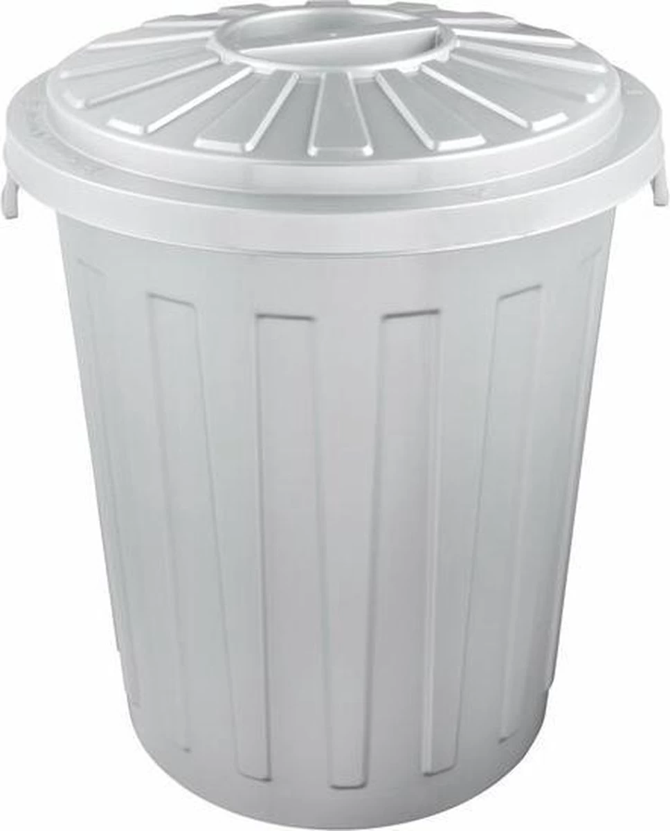 AFVALBAK ROND M/D MAXI BIN 36X42 - 23 L GRIJS OK KEEEPER 10213 - Afbeelding 3