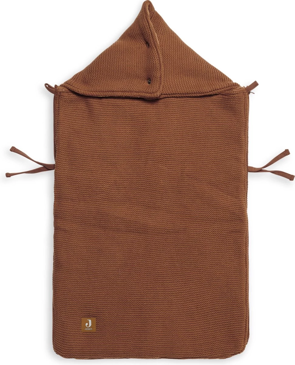 Jollein Voetenzak Voor Autostoel & Kinderwagen - Basic Knit - Caramel - Afbeelding 11