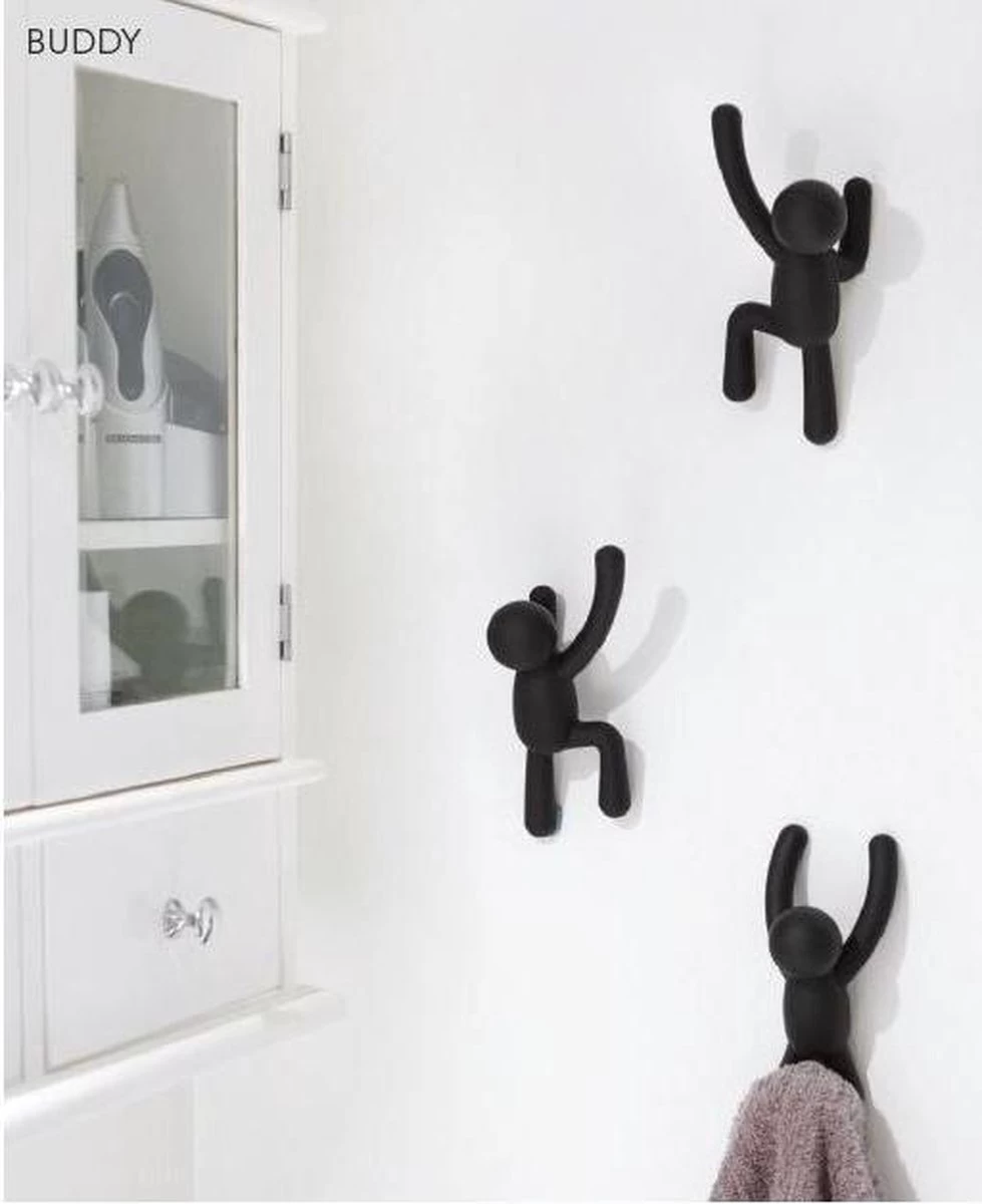 Umbra Kapstok Wandhaak - Buddy Set Van 3 - Zwart