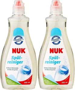 Nuk Afwasmiddel Voor Babyflessen & Spenen -Natuurlijke Ingrediënten- Voordeelset 2 Stuks A 500 Ml!!
