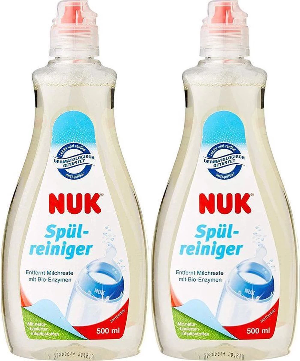 Nuk Afwasmiddel Voor Babyflessen & Spenen -Natuurlijke Ingrediënten- Voordeelset 2 Stuks A 500 Ml!!